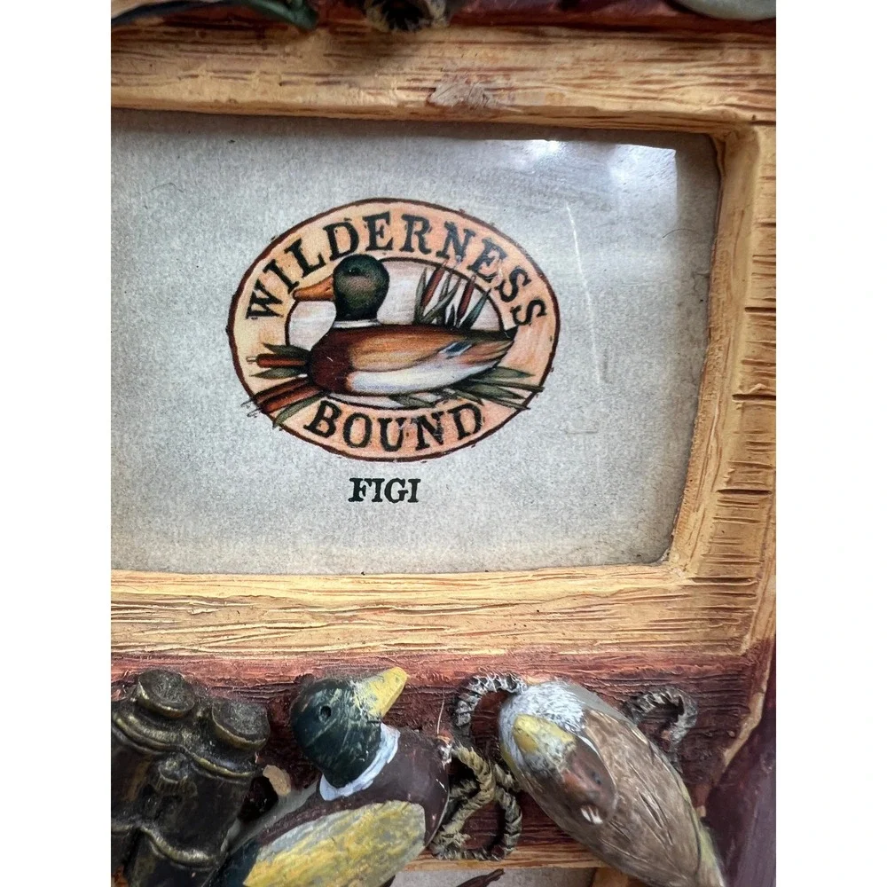 Figi Graphics Wilderness Bound Boat Photo Frame Rustic Duck Hunting Lodge Decor
